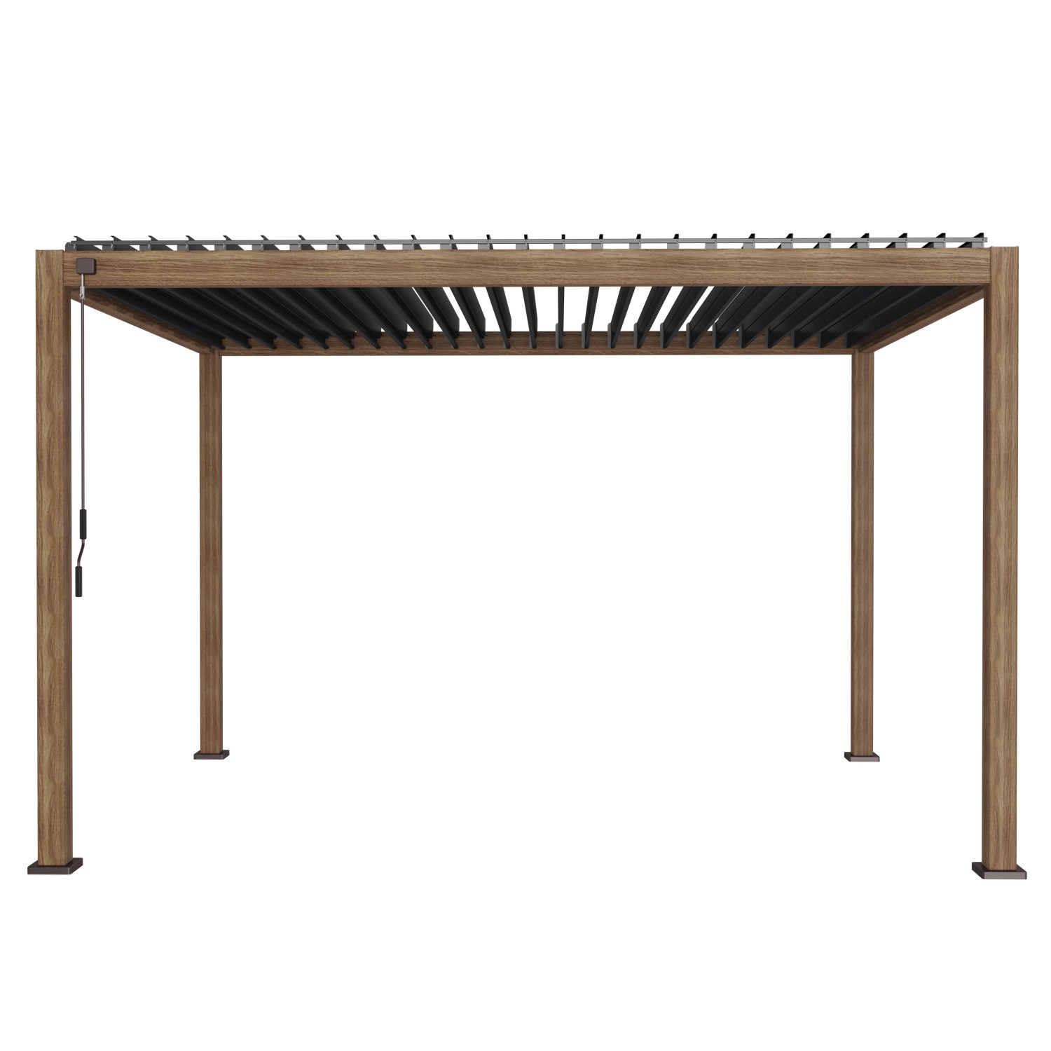 Pergola Mirador Deluxe 3,6 m x 4 m Ebenholz Braun Nachbildung günstig online kaufen