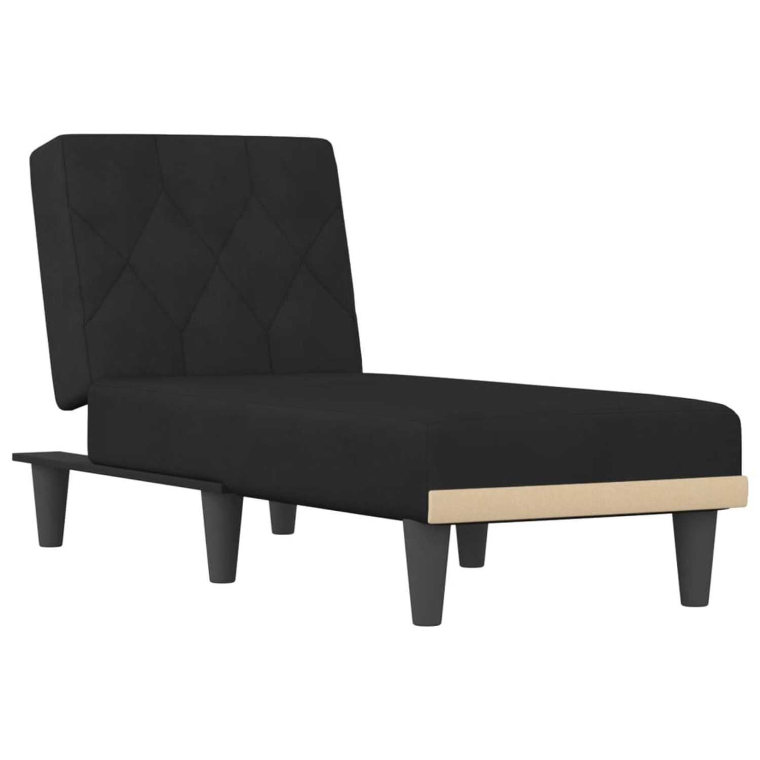 vidaXL Chaiselongue Schwarz Samt Modell 8
