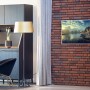 Könighaus Infrarotheizung mit Norwegen-Motiv an Ziegelwand, 60x100 cm.