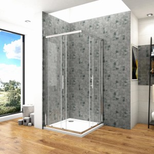 Duschparadies Duschkabinen Eckeinstieg Schiebetür 120 x 110 x 185cm Duschtür 6mm Sicherheitsglas Dusche ECK Duschabtrennung