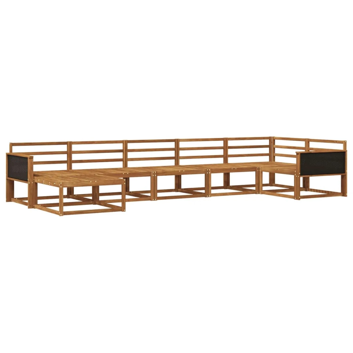 vidaXL Outdoor-Sofagarnitur 7 Stk Natur Massivholz Akazie 3382732
