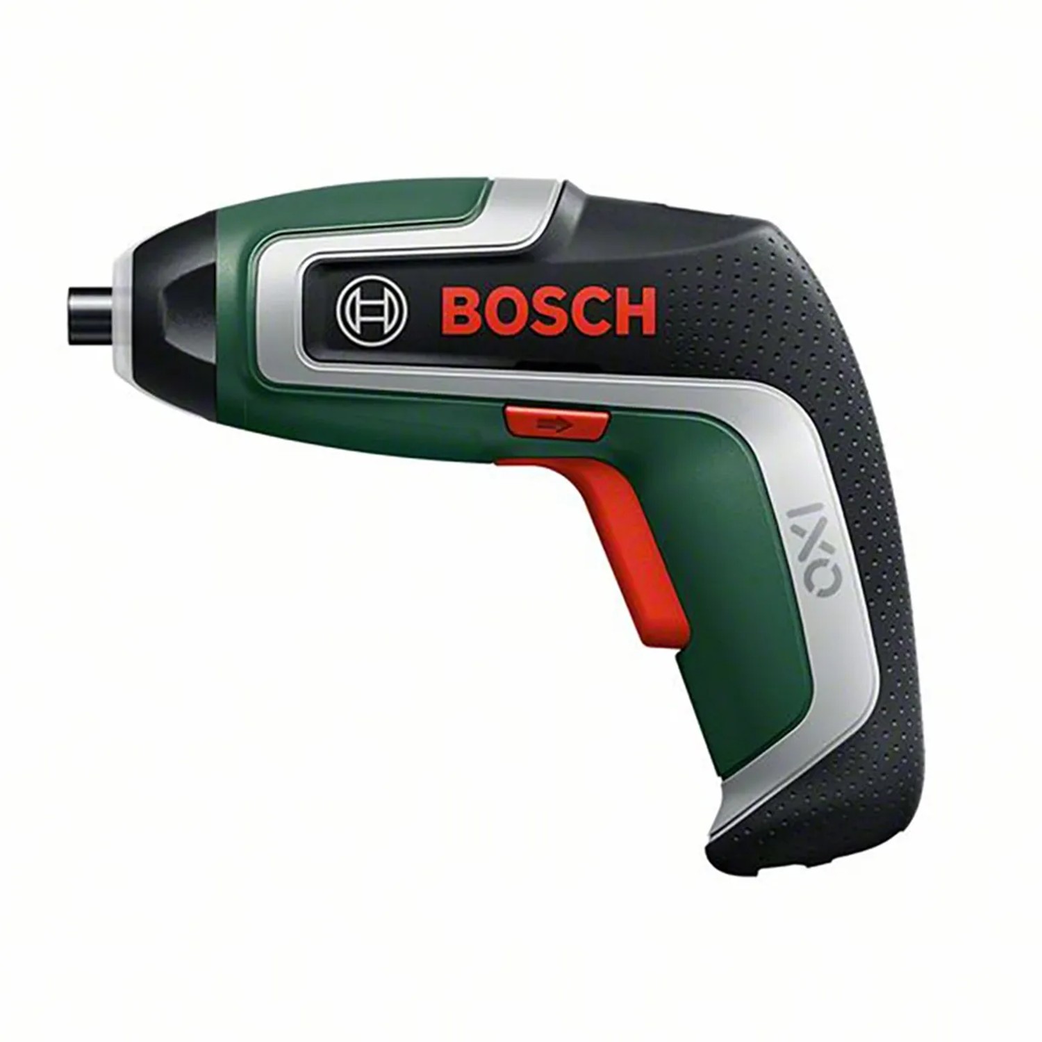Bosch IXO 7 Akkuschrauber mit Akku, Ladekabel und Box. Kompakter Schrauber in Grün/Schwarz/Silber.