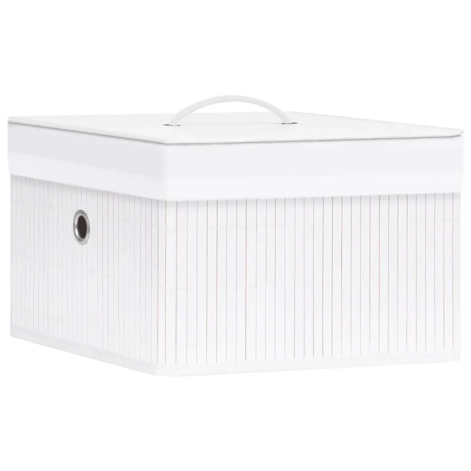 vidaXL Bambus Aufbewahrungsboxen 4 Stk Weiß 320766