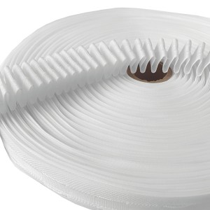 Bestgoodies Gardinenband Universalband, 25mm breit, 5m Rolle, weiß, für Fenstervorhänge.