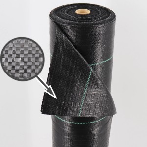 Rolle Aquagart Bodengewebe, 1,65m breit, 100g/m², Unkrautfolie, Mulchfolie, schwarz.