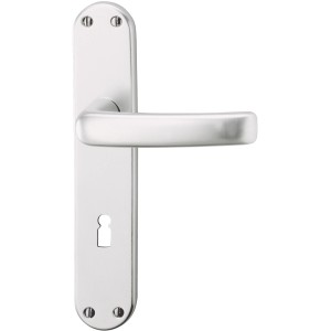 AnsaPro Zimmertür-Garnitur Eder Alu Natur, Türbeschlag aus Aluminium.