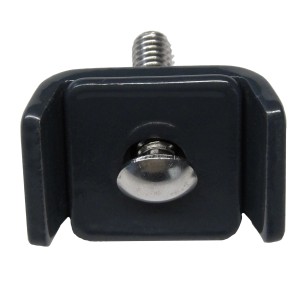 Doppelstabzaun ECO Verbinder in Anthrazit, Detailansicht.