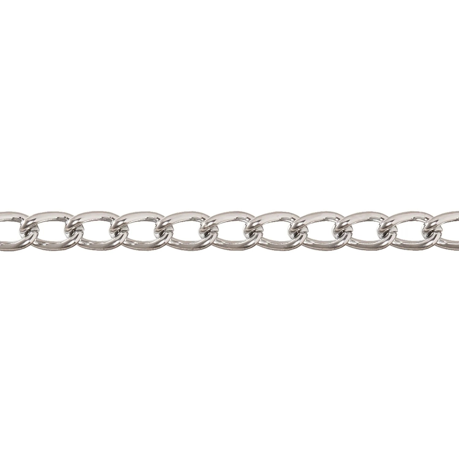 Conacord Panzerkette Stahl Gedreht Ø 3,4 mm x 10 mm Chrom Meterware
