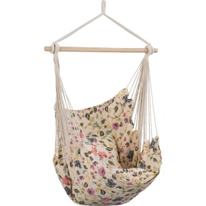 Hängesessel Lytton mit Blumenmuster, Baumwolle, mit Kissen für Garten oder Terrasse.