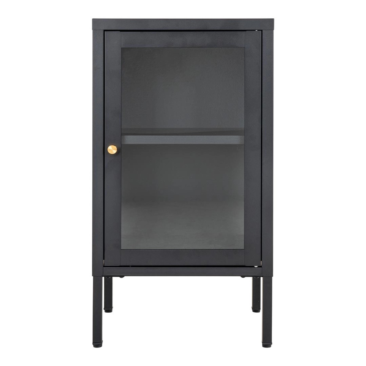 ebuy24 Dalby Vitrinenschrank 1 Glastür Schwarz günstig online kaufen
