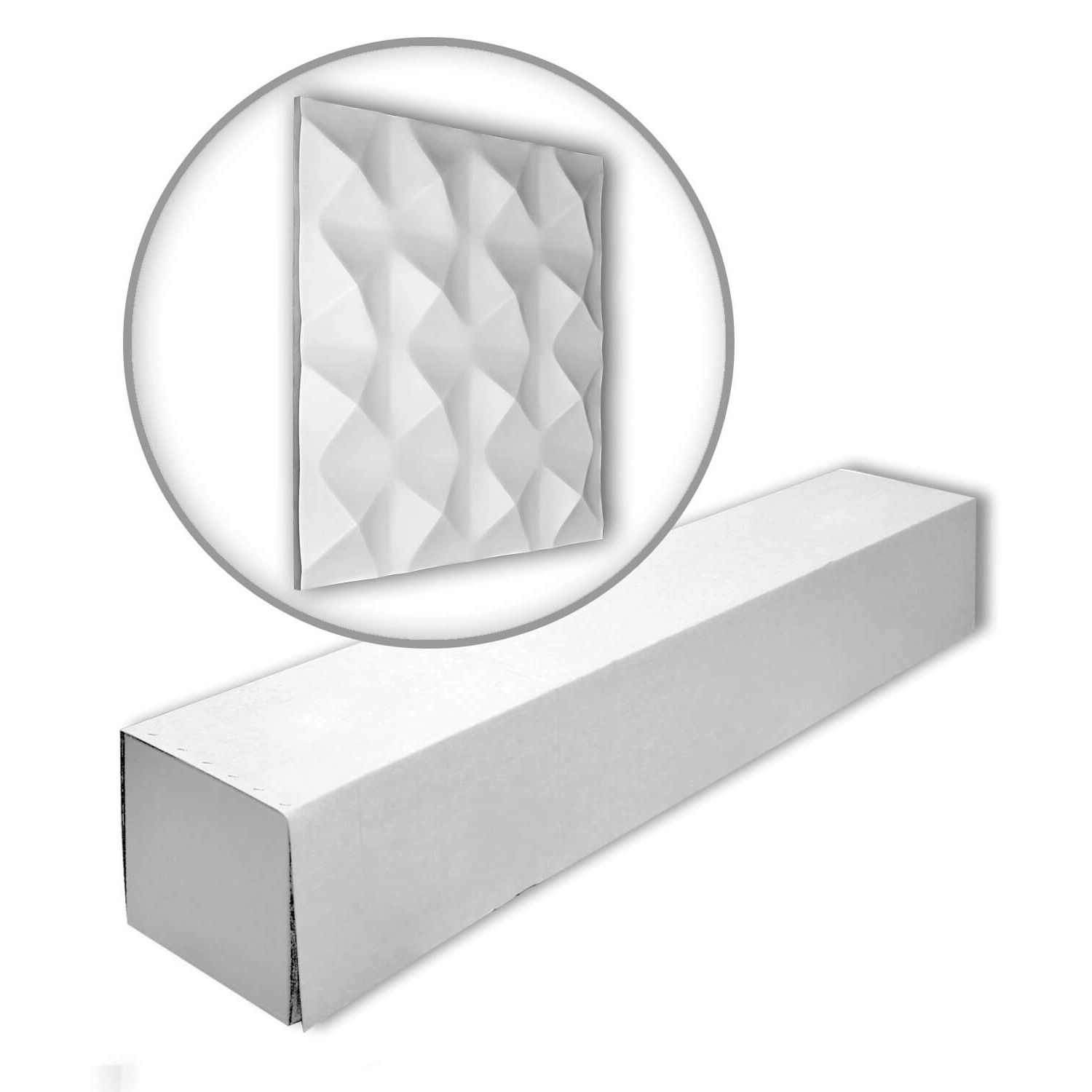 PROFHOME 159003-Box 3D Wandpaneele 1 Karton Set mit 4 Paneelen 1,44 m2 Weiß günstig online kaufen