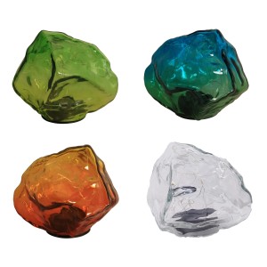 Luxform Solar Dekoleuchte in Felsoptik, Glas, verschiedene Farben.