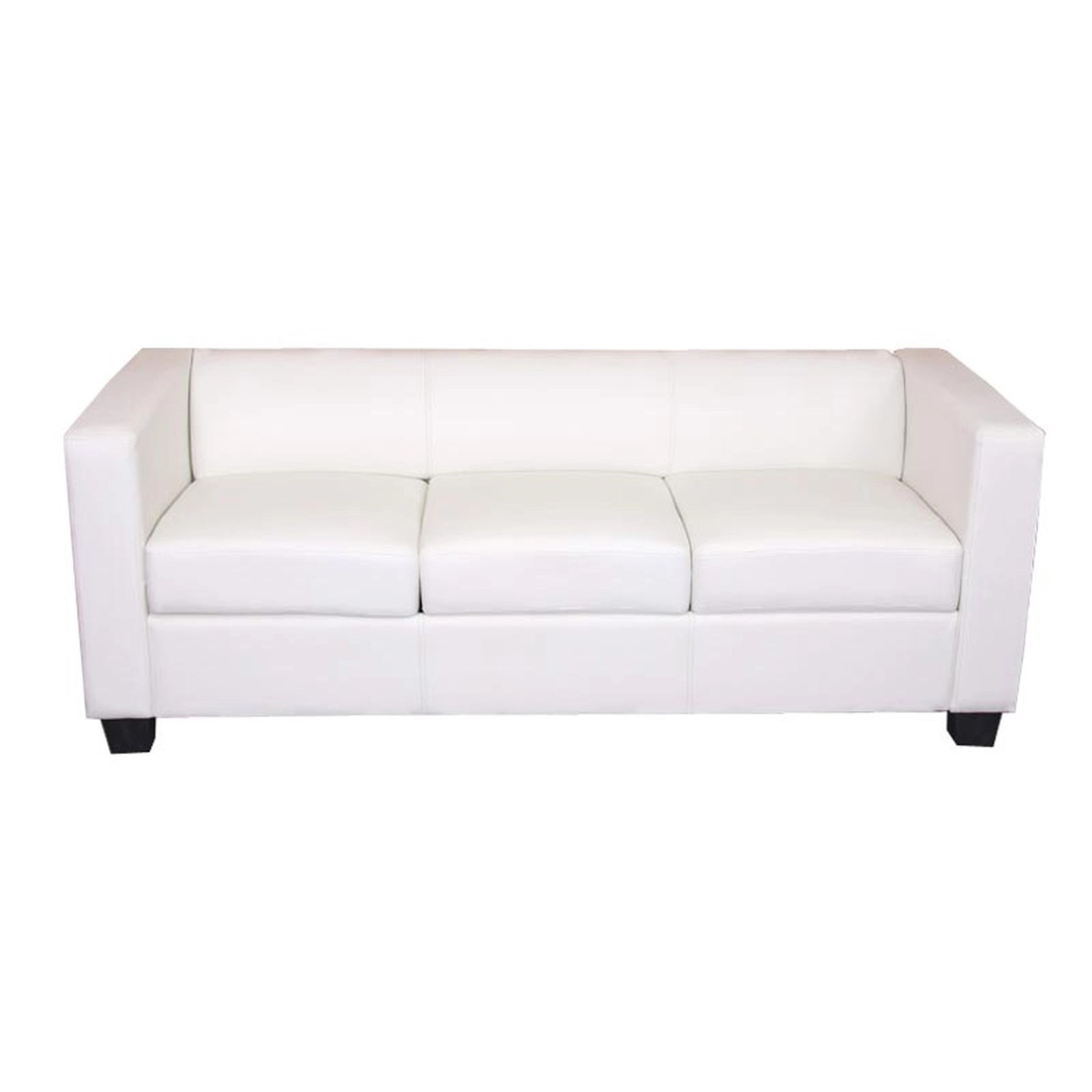 MCW 3er Sofa Lille Kunstleder Weiß günstig online kaufen