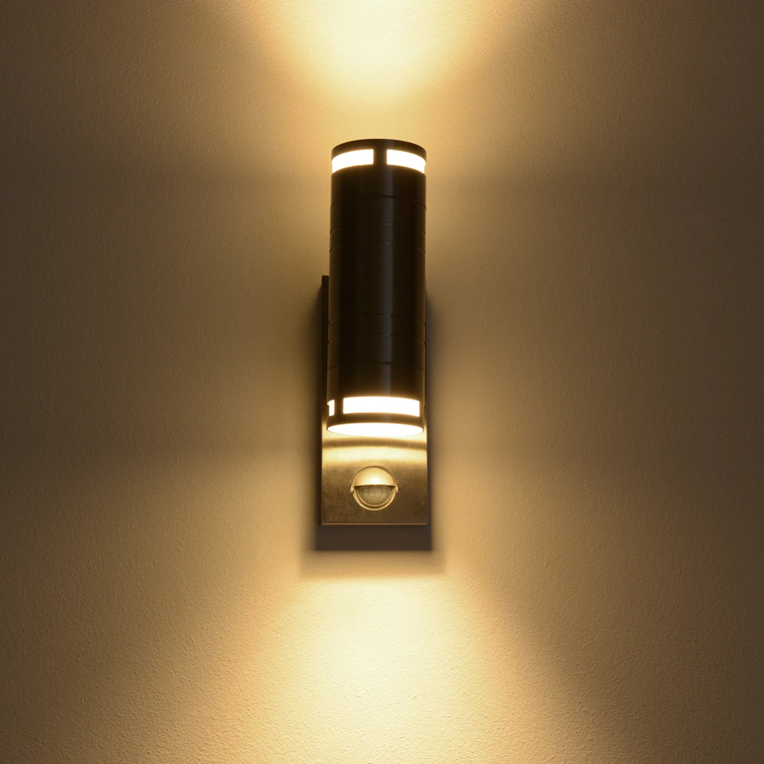 2er Set LED Außen-Wandleuchten TIRA Up & Down – IP44, Edelstahl, Warmweiß, 230V
