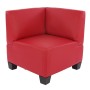 Rotes MCW Moncalieri 4-Sitzer Sofa Eckteil mit hohen Armlehnen.