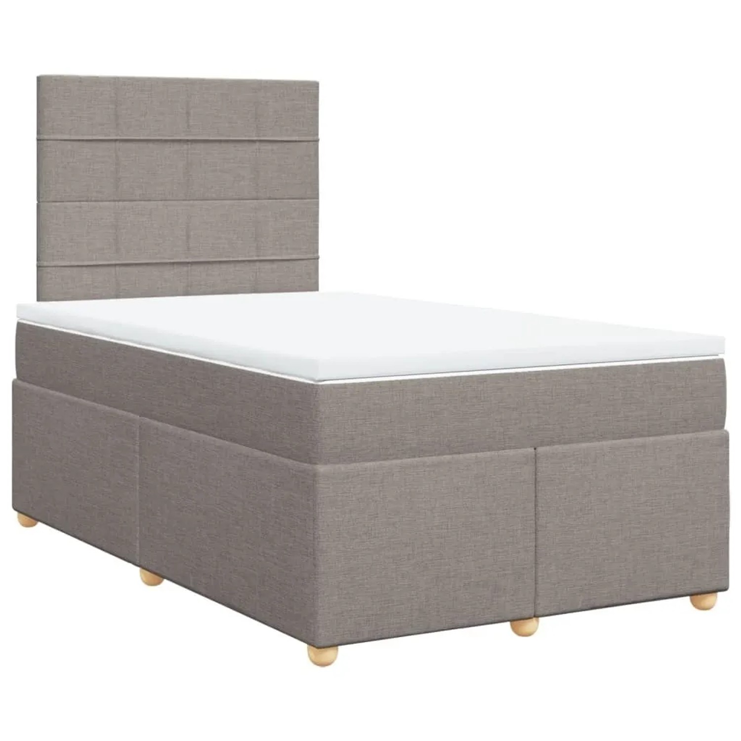 vidaXL Boxspringbett mit Matratze Taupe 120x200 cm Stoff 3291251 günstig online kaufen