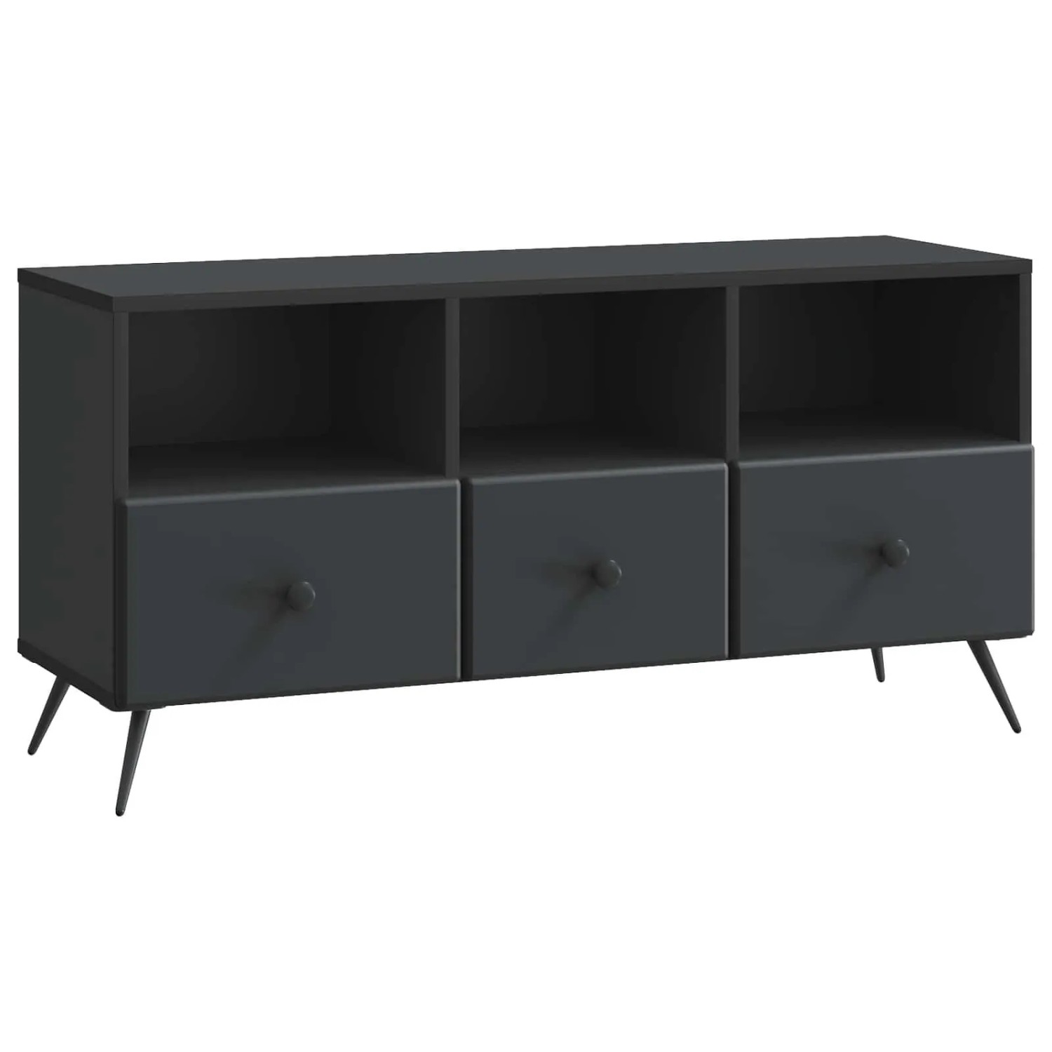 vidaXL TV-Schränk Schwarz 102 x 34,5 x 50 cm Holzwerkstoff 895596