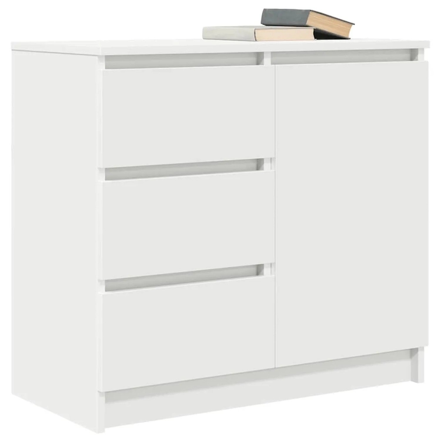 vidaXL Sideboard mit Schublade Weiß 71x35x65 cm Holzwerkstoff 861571_4