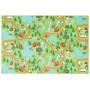 Bunter Snapstyle Kinder Spielteppich mit Campingplatz-Motiv, 80x200 cm.