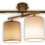 Schwarze Näve Deckenleuchte Tilde, 4-flammig mit Stoffschirmen. Moderne Deckenlampe für Wohnräume.