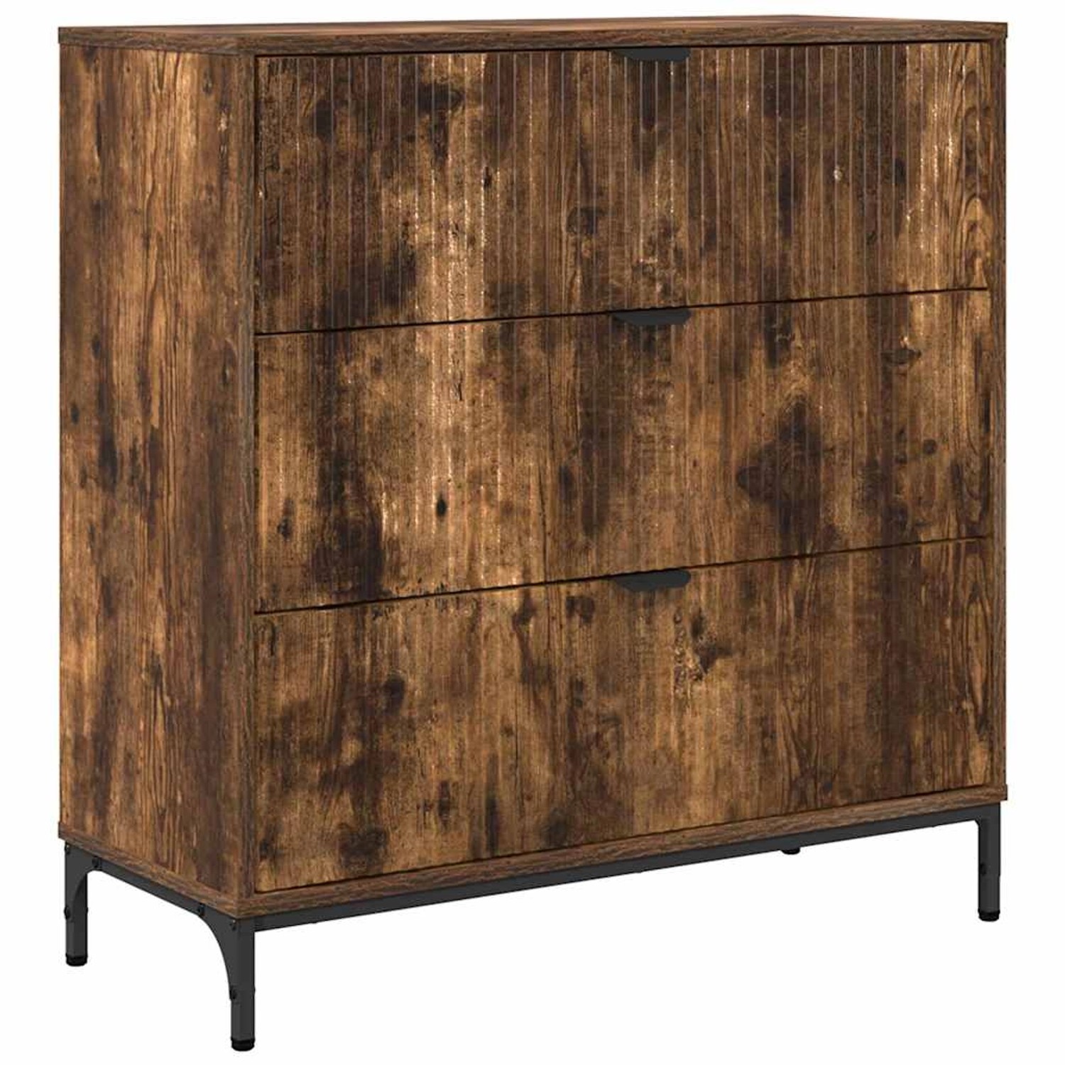 vidaXL Sideboard Räuchereiche 79,5 x 33 x 82 cm Holzwerkstoff 883439 günstig online kaufen