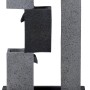 Dobar Design Gartenbrunnen XL Kaskade mit 3 Stufen und LED Beleuchtung in Steinoptik.