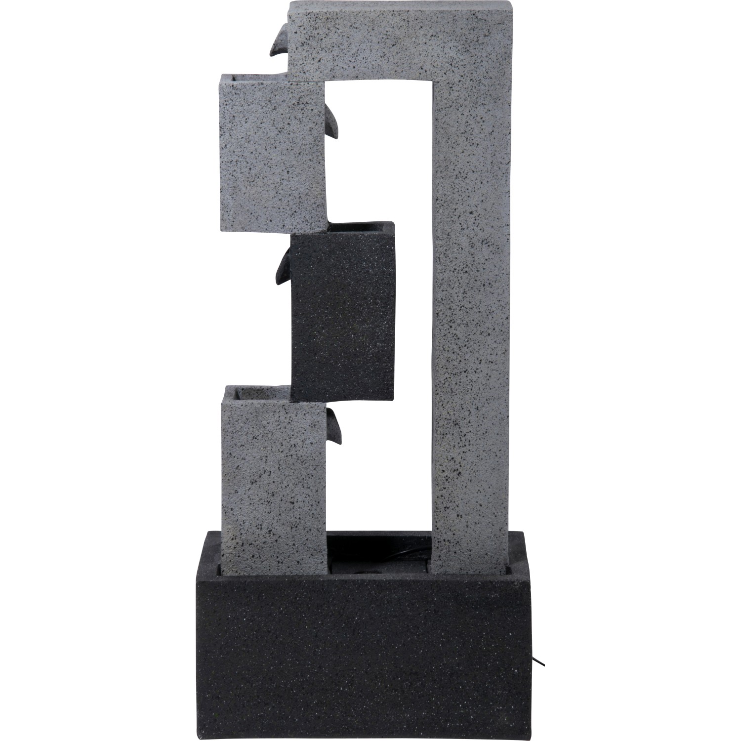 Dobar Design Gartenbrunnen XL Kaskade mit 3 Stufen und LED Beleuchtung in Steinoptik.