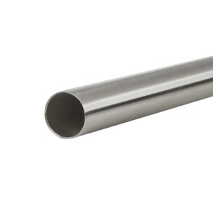 Runde, gebürstete Edelstahl Schrankstange von SOTECH, Ø 25mm, 2000mm Länge. Ideal für Kleiderschränke.