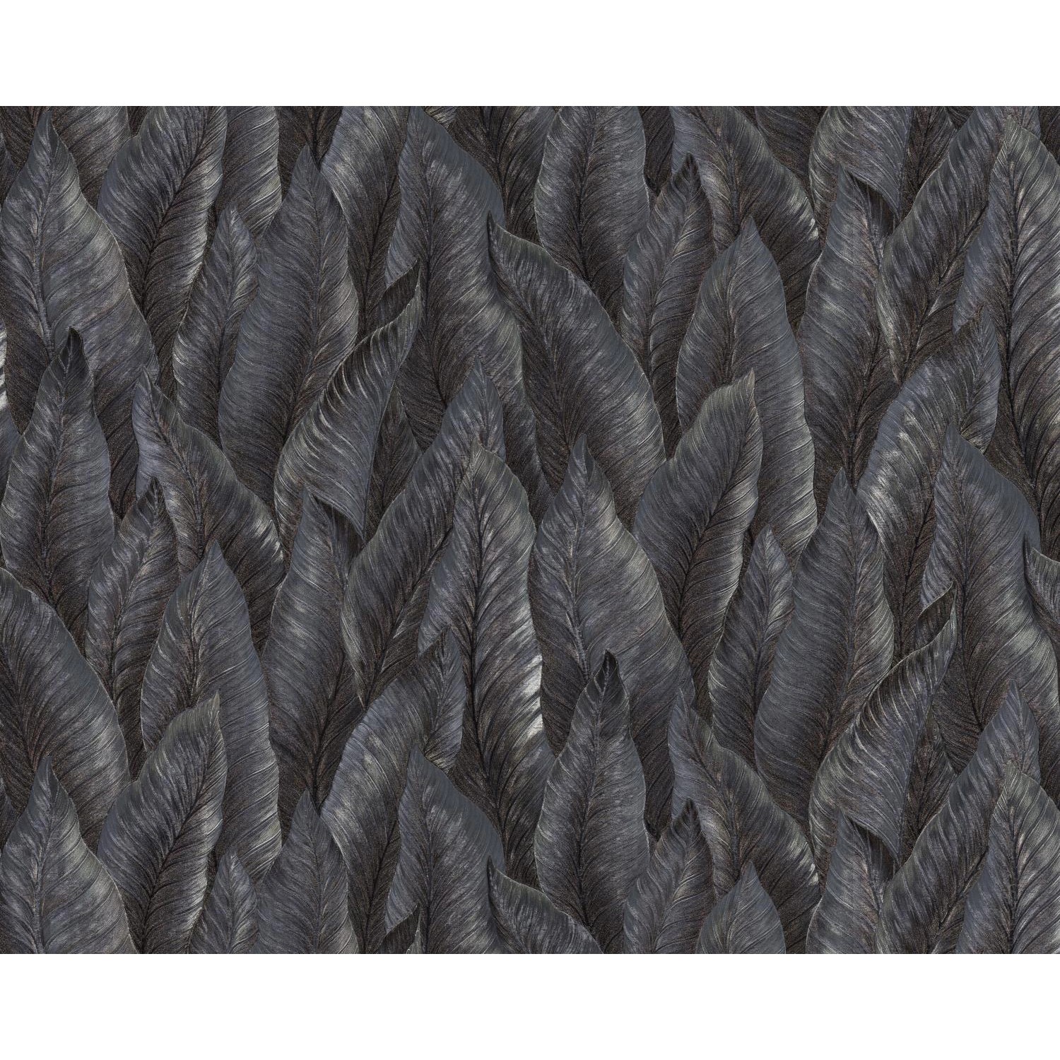 EDEM 420ST29 Präge Tapete Floral glitzernd Anthrazit Braun Silber 1,06 m x günstig online kaufen