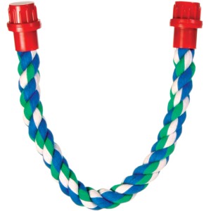 Trixie Tau-Sitzstange, 37cm, Baumwolle, blau, grün, weiß, Zubehör für Vogelkäfige.