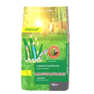 Sack Manna Lawnsand Rasenpflege 25kg für vitalen, moosfreien Rasen.