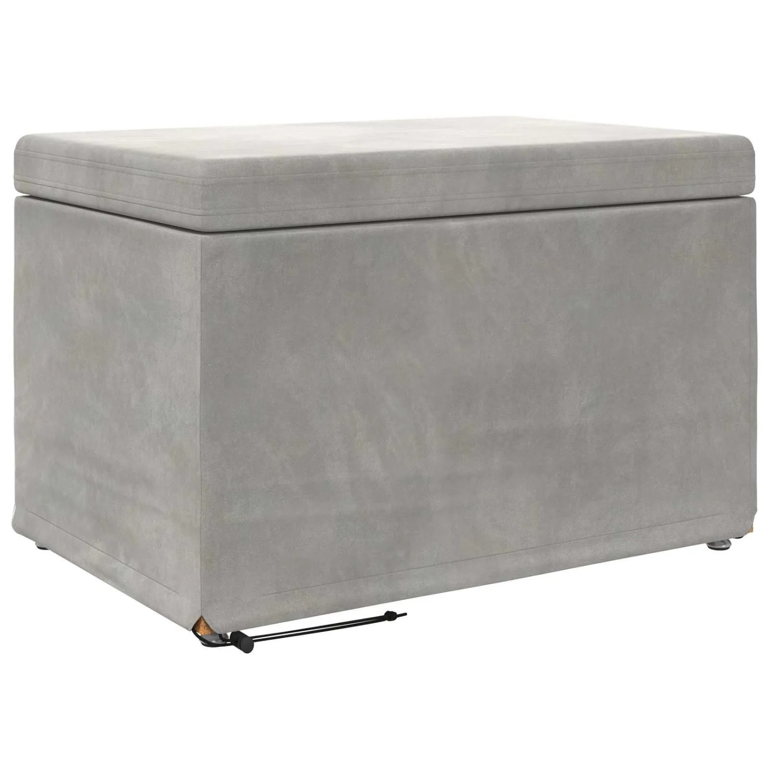 vidaXL Hocker Hellgrau 61 x 41 x 40 cm Samt und Engineering Holz 876765