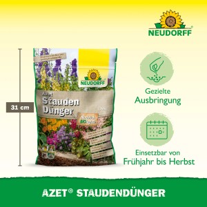 Neudorff Azet Stauden-Dünger, 1,75 kg Packung für farbenfrohe Blüten und gesunde Pflanzen.