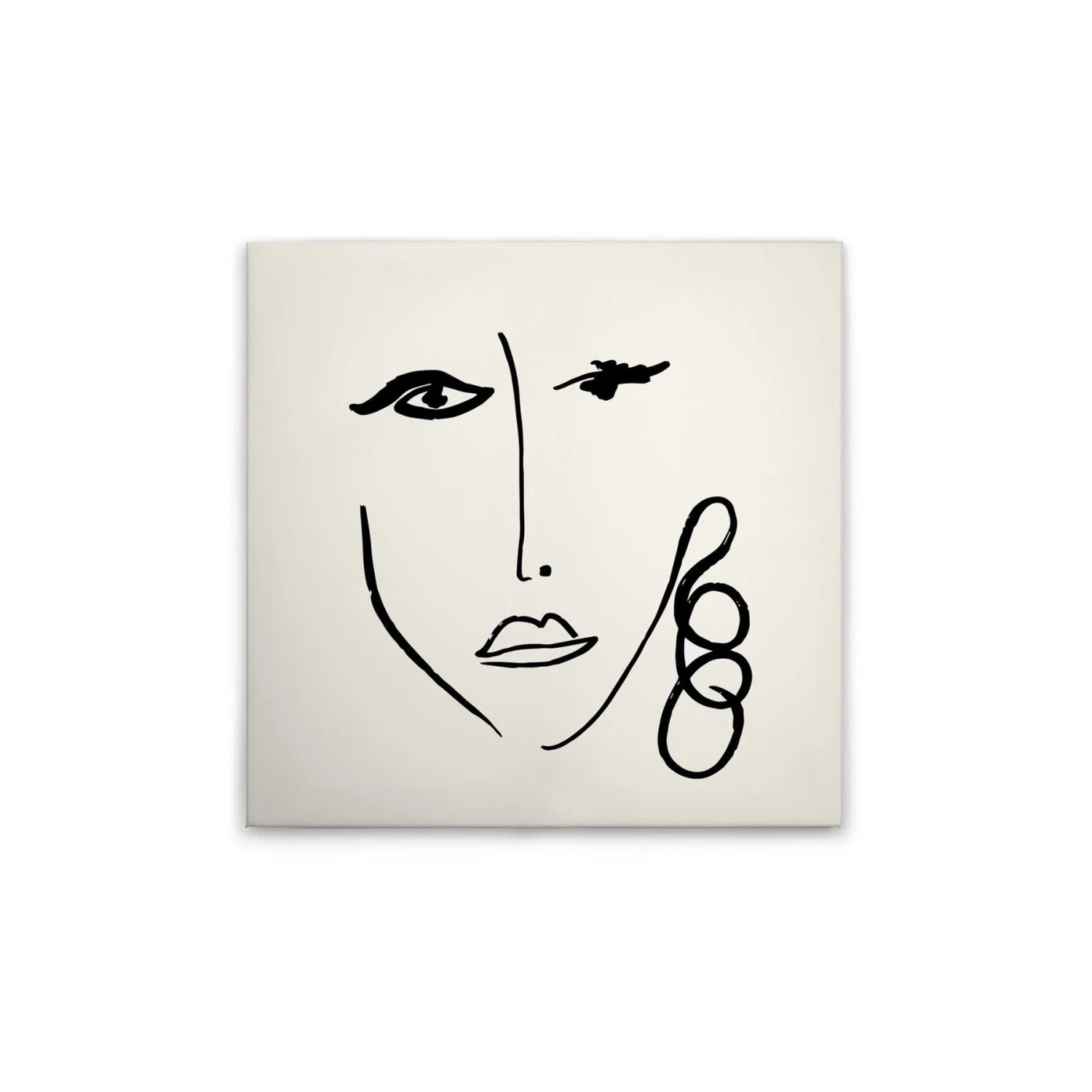 Tadessi Leinwandbild - M1-No.51397 - Abstrakt Oneliner - 60 x 60 cm - Quadratisch