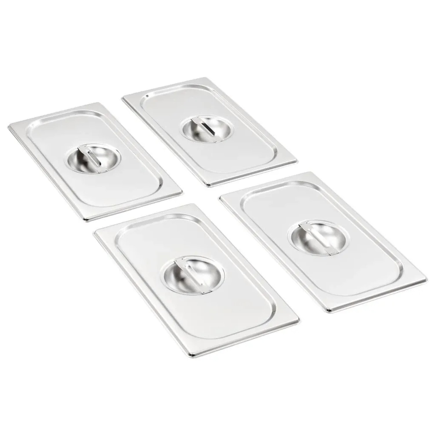vidaXL Deckel für GN 1/3 Behälter 4 Stk Edelstahl 50898