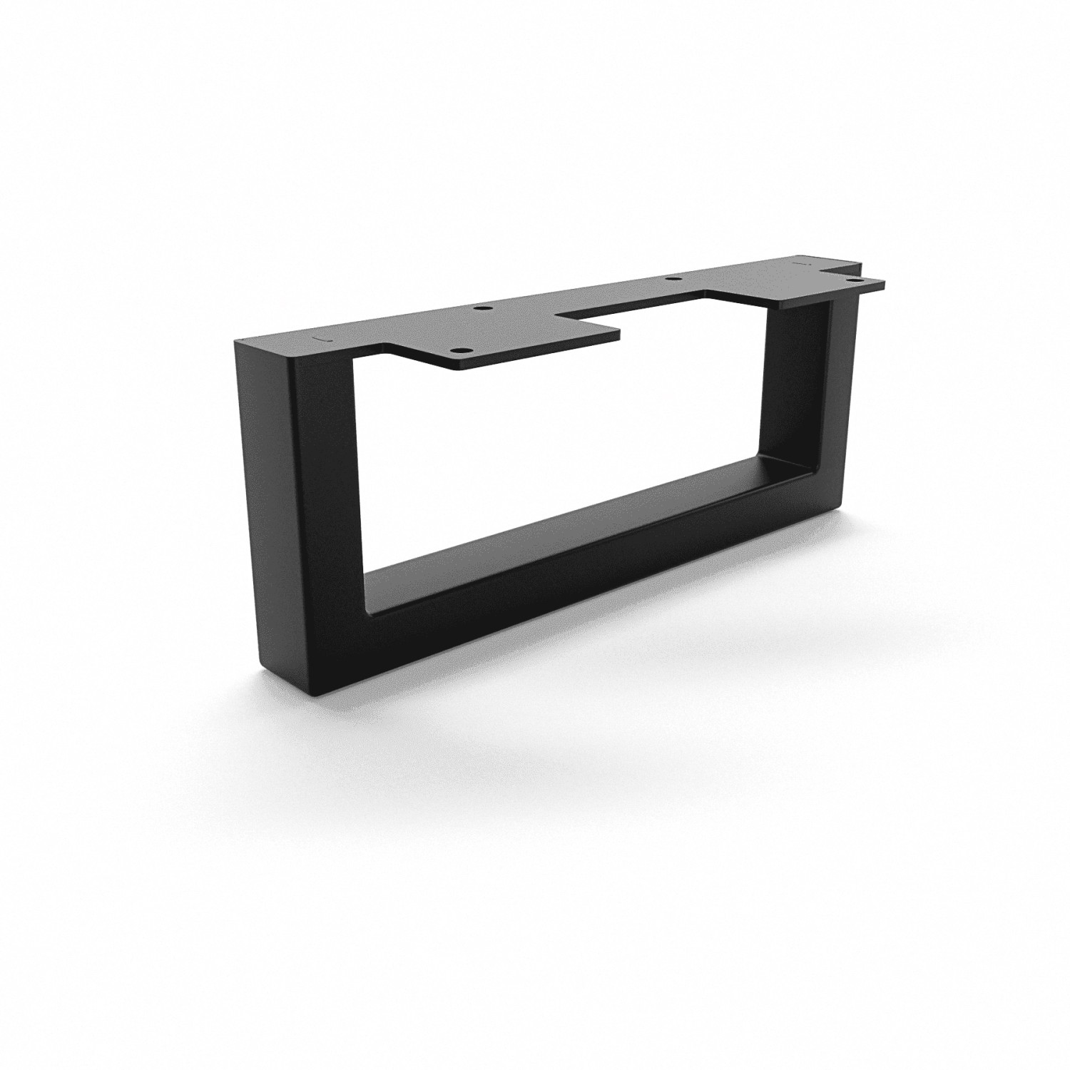 HEVVA Möbelbein GRAZ 10 cm Hoch 25 cm Tief 1 Stück Schwarz