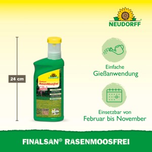 Neudorff Finalsan Rasen-Moosfrei 500ml Flasche zur Moosbekämpfung im Rasen.