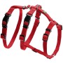 Rotes Hunter Hunde-Sicherheitsgeschirr Vario Rapid Gr. S-M mit schwarzem Klickverschluss.