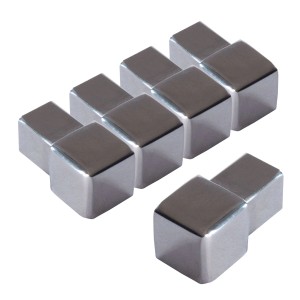 Edelstahl Endstücke für Dalsys Fliesenschiene Quadratprofil, poliert, 5x10mm.