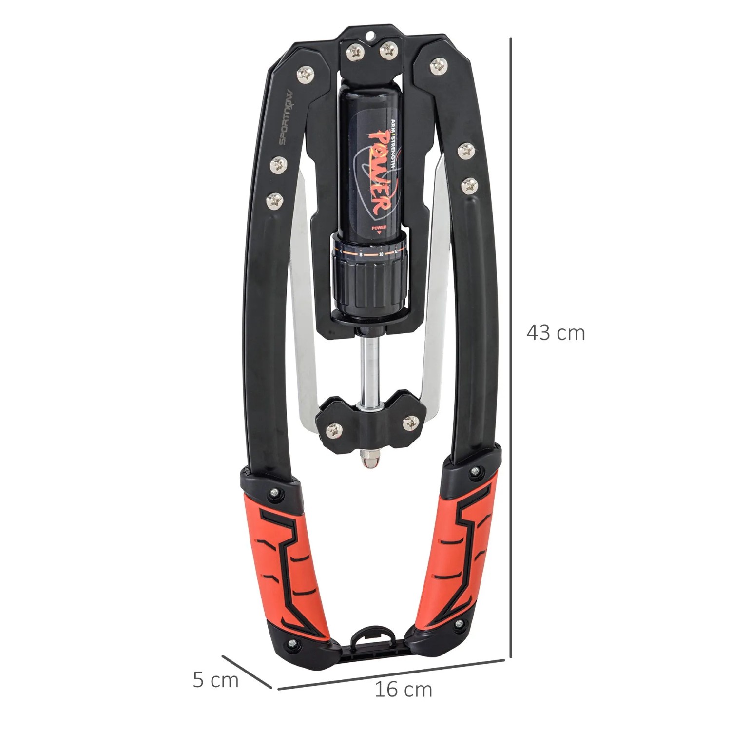 SPORTNOW Power Twister, schwarz-rotes hydraulisches Fitnessgerät mit verstellbarem Widerstand für Oberkörpertraining.