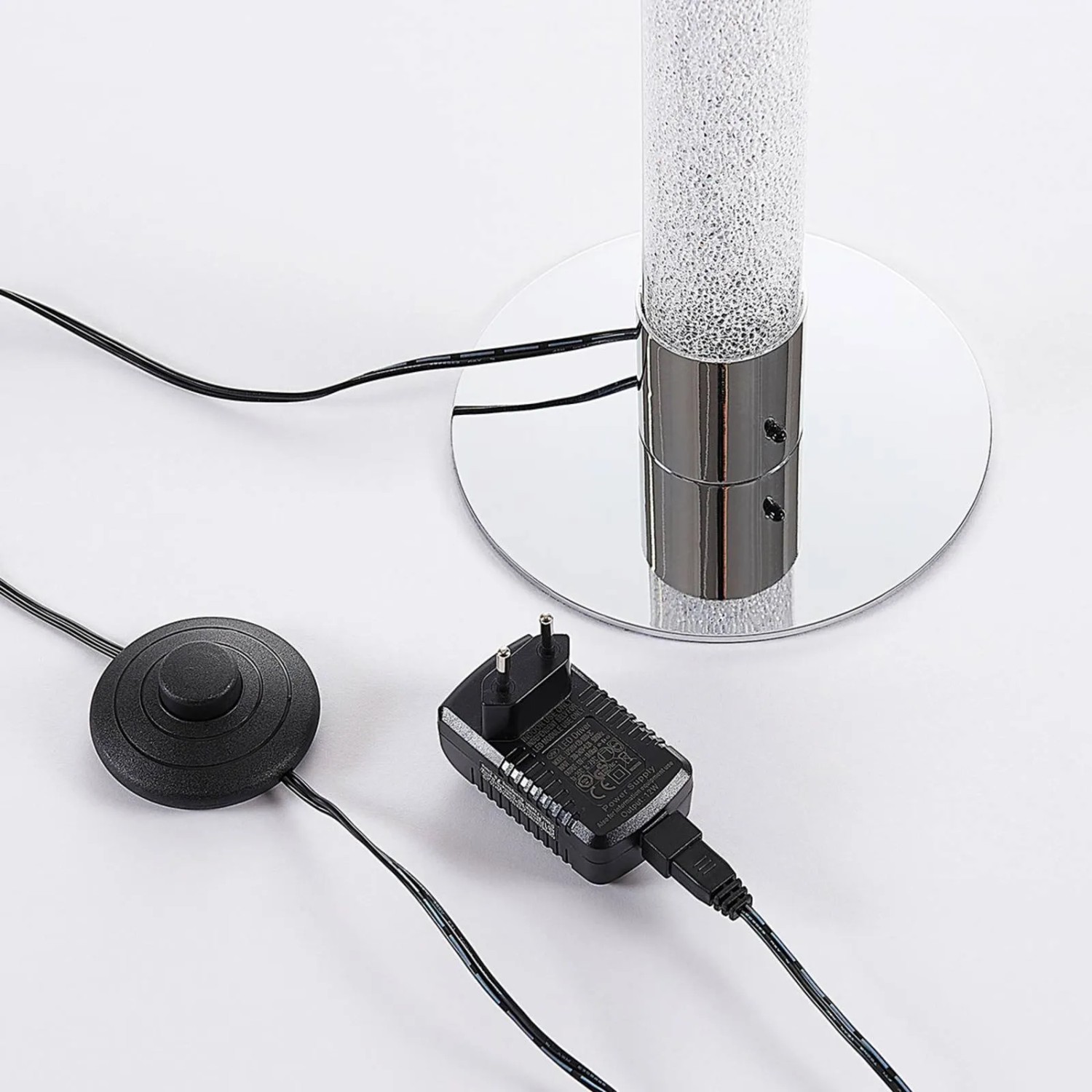 Lindby LED Stehlampe Hadis 9621743 Dimmbar mit Leselampe Modern in Chrom 1-flammig Wohnzimmerleuchte_8