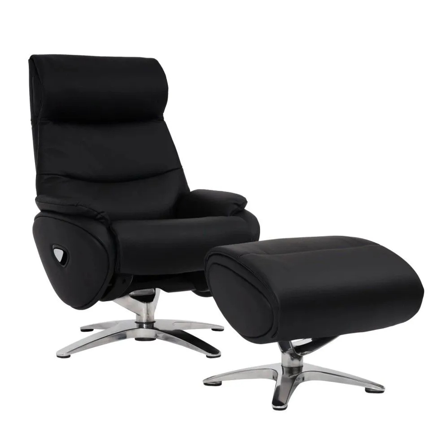 MCW Relaxsessel mit Hocker K98 Schwarz