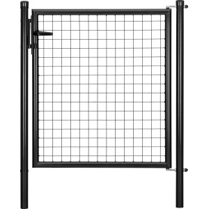 Anthrazitfarbenes Einzeltor (150x100 cm) für Maschendraht- und Fix-Clip Pro-Zaun, inkl. Pfosten.