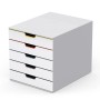 Durable Schubladenbox A4 Varicolor mit 5 Fächern in Mehrfarbig für Büro & Schreibtisch.