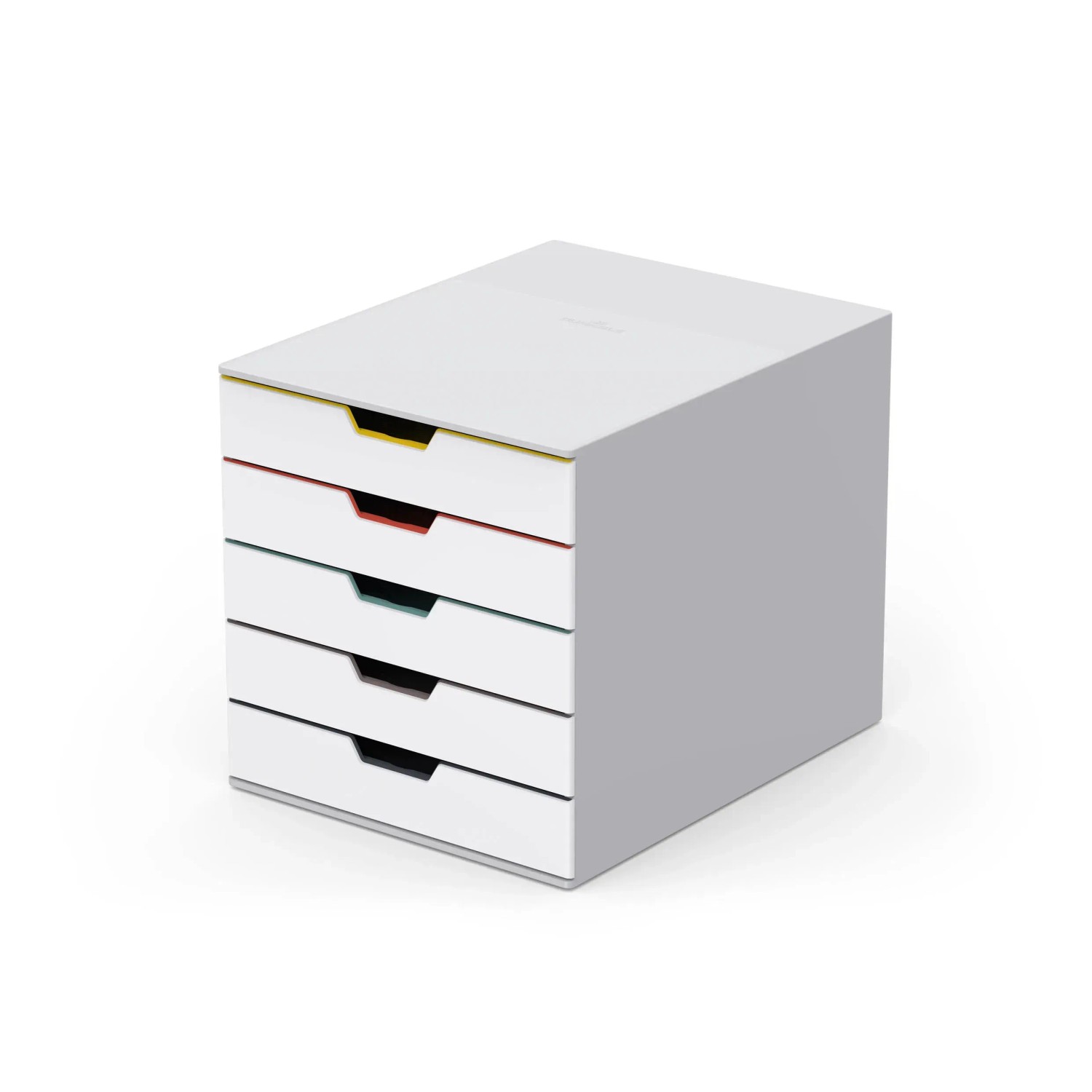 Durable Schubladenbox A4 Varicolor mit 5 Fächern in Mehrfarbig für Büro & Schreibtisch.