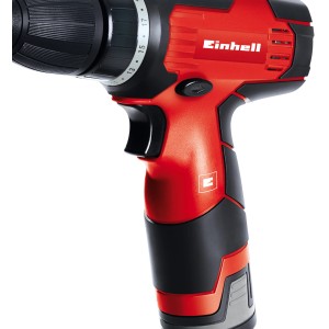 Einhell Akku-Bohrschrauber TH-CD 12-2 Li, 12V, rot/schwarz. Inkl. Akku, Ladegerät und Koffer.