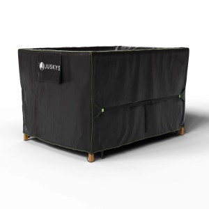 Juskys Gartenmöbel Abdeckung CoverSafe Pro, 120x90x75 cm, schwarz. Schutzhülle für Gartentisch.