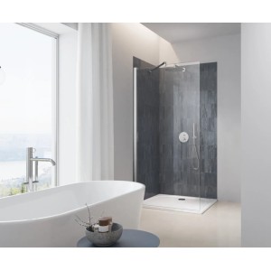 pianura Duschwanne Emilia 80x80 cm, Mineralguss mit Antirutsch, bodeneben eingebaut.