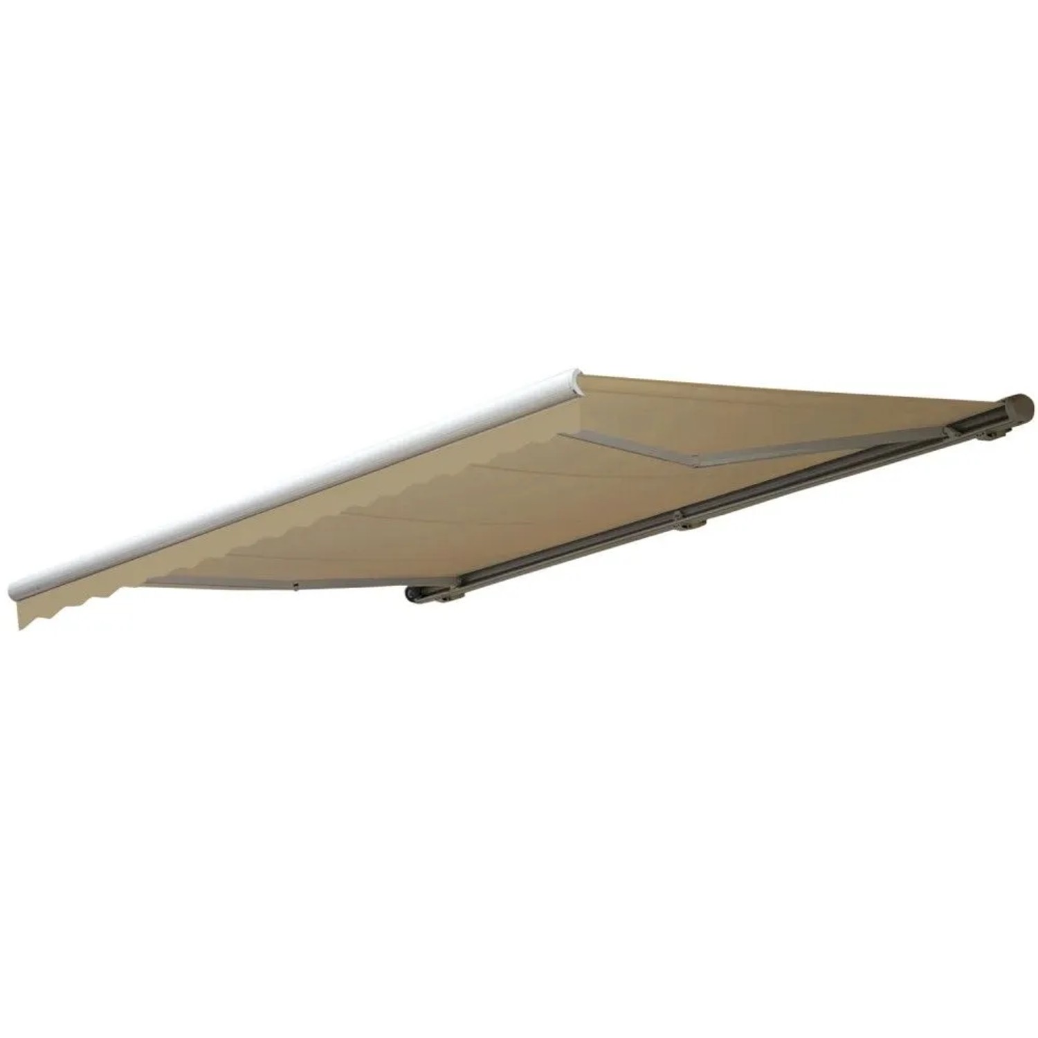 MCW Kassetten-Markise H123 mit Volant 4,5x3m Polyester Creme