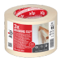 3 Rollen Kip Malerkreppband Masking-Tec, 30mm x 50m, beige, für staubige Untergründe.